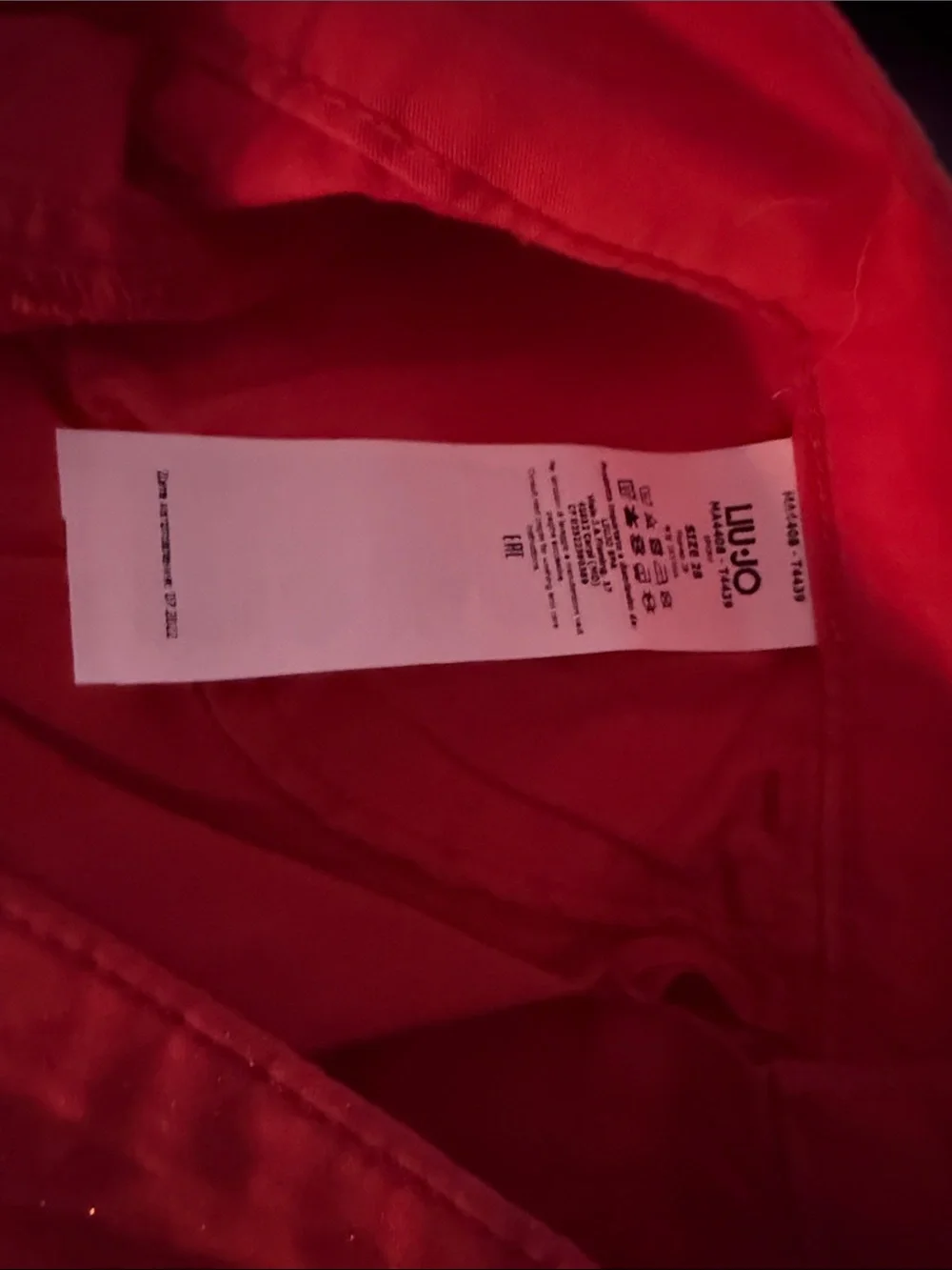 Liu Jo Red Metallic Sparkle Cargo Pants Women's Size 30 Utility Straight Leg